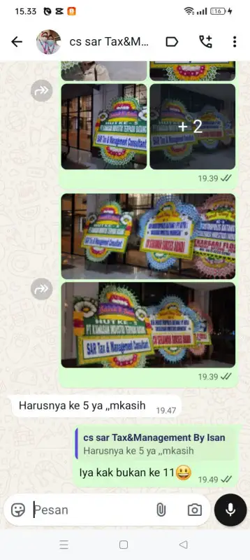 Testimonial papan bunga BUTON